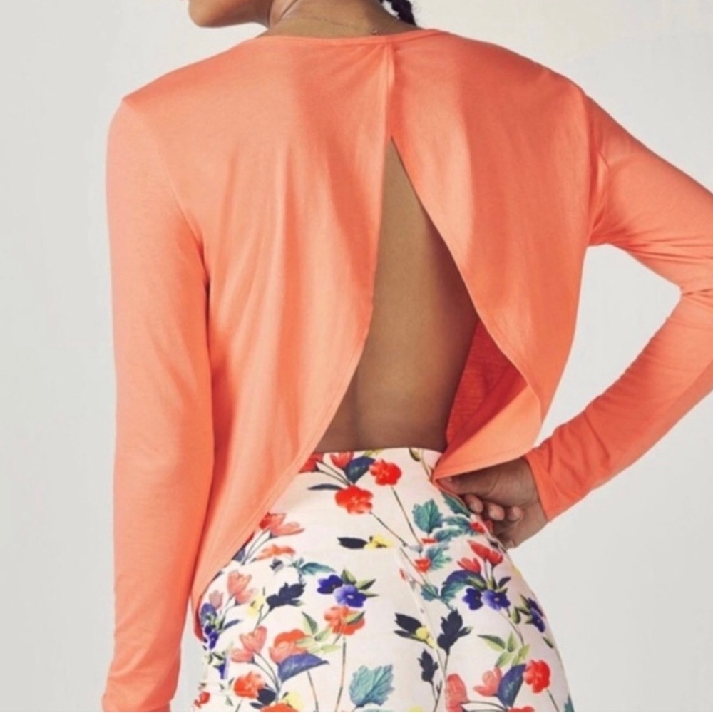 Fabletics Millie Open Back Long Sleeve Top - Sz Small